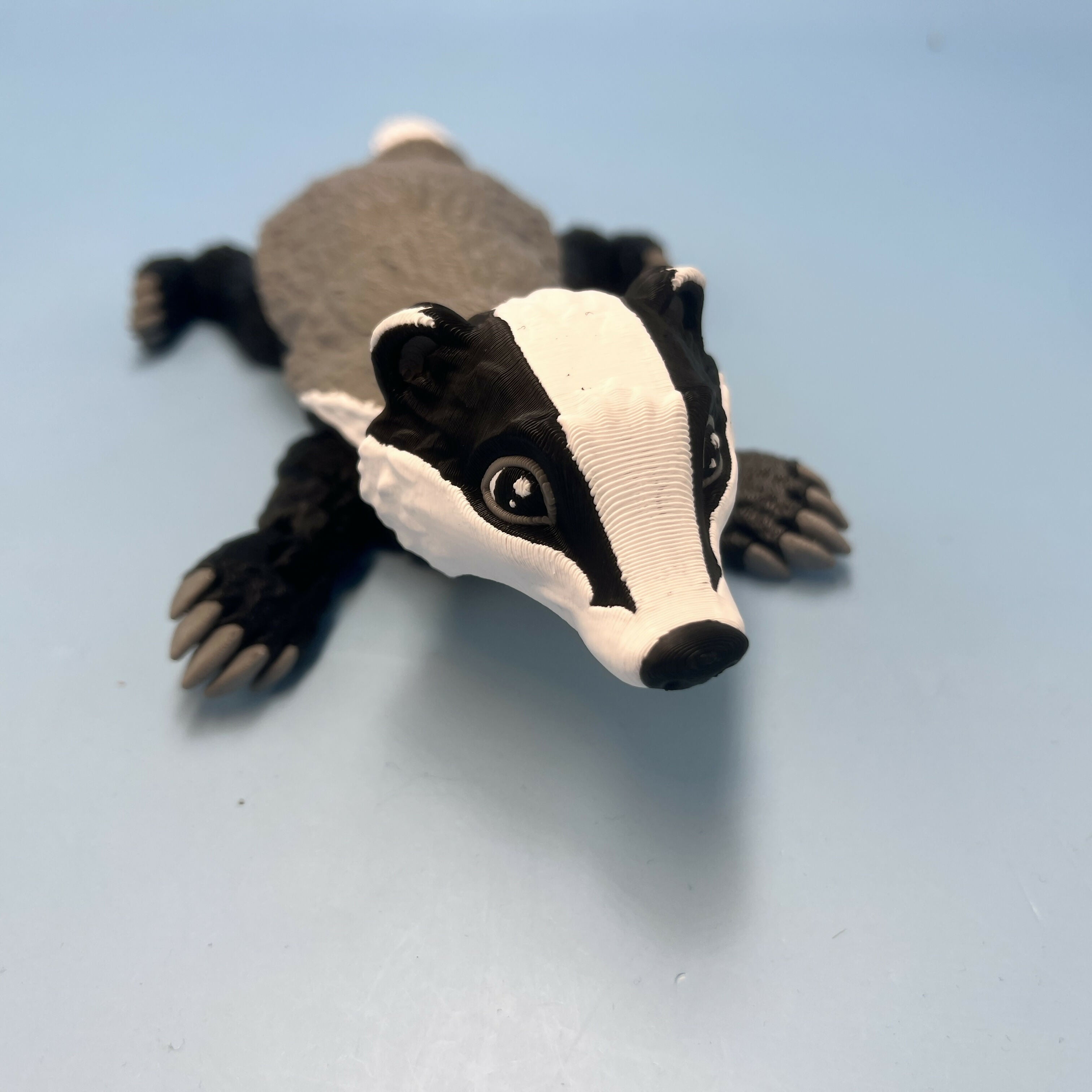 3D Printed LARGE: Articulated Sensory Fidget Animals friends Badger 23cm