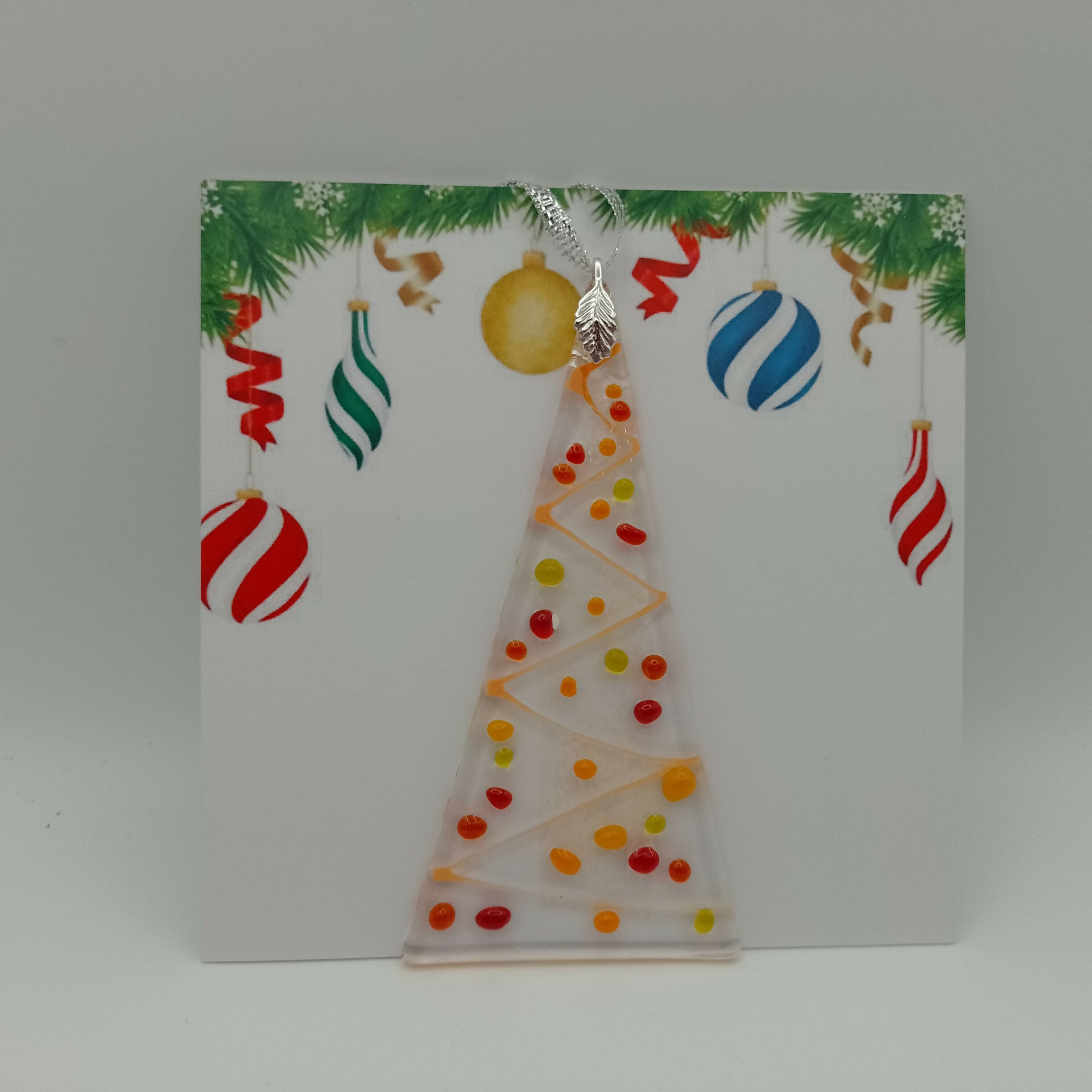 Fused Glass Christmas Card