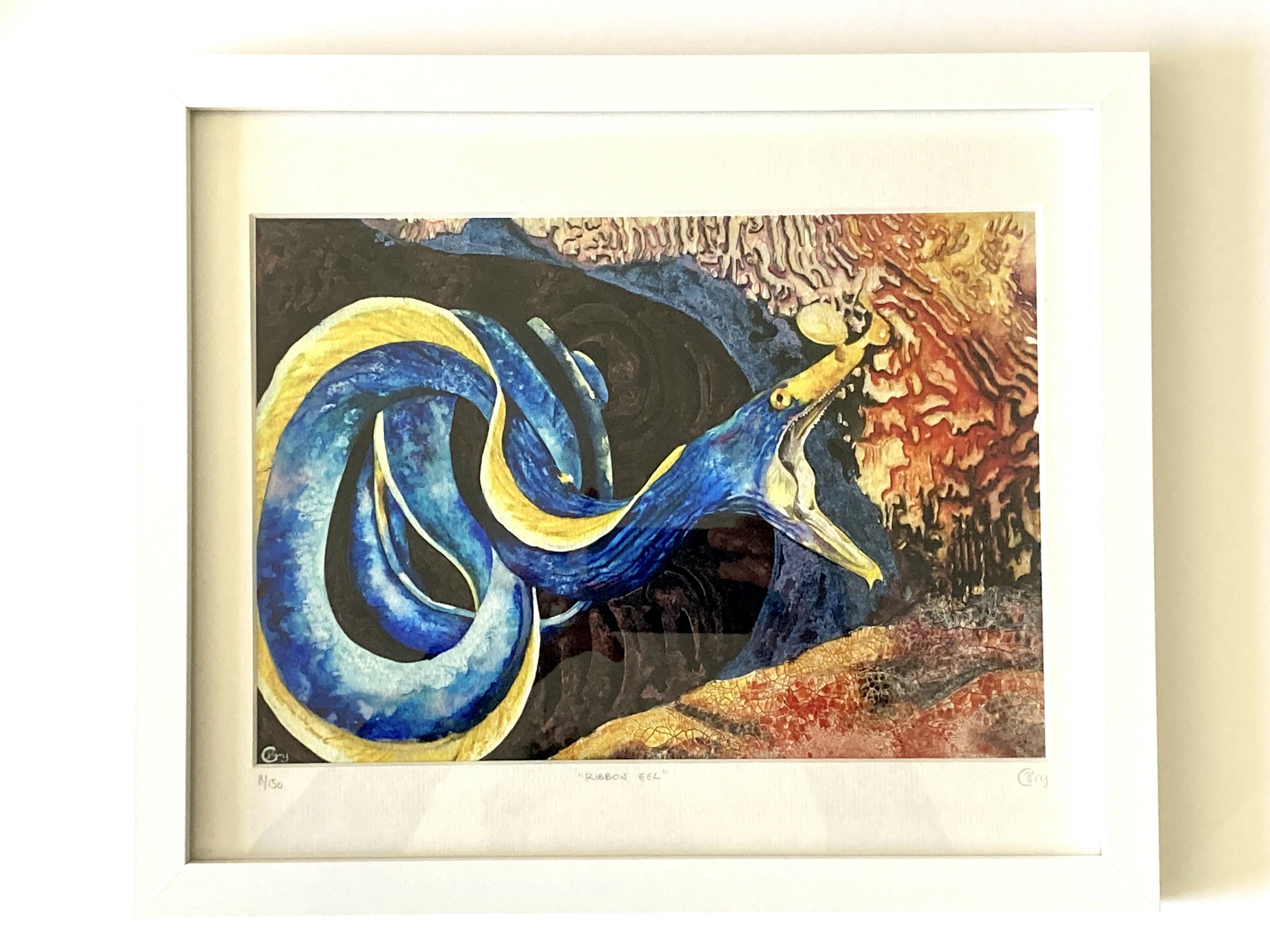 Ribbon Eel - Print - Hand finished