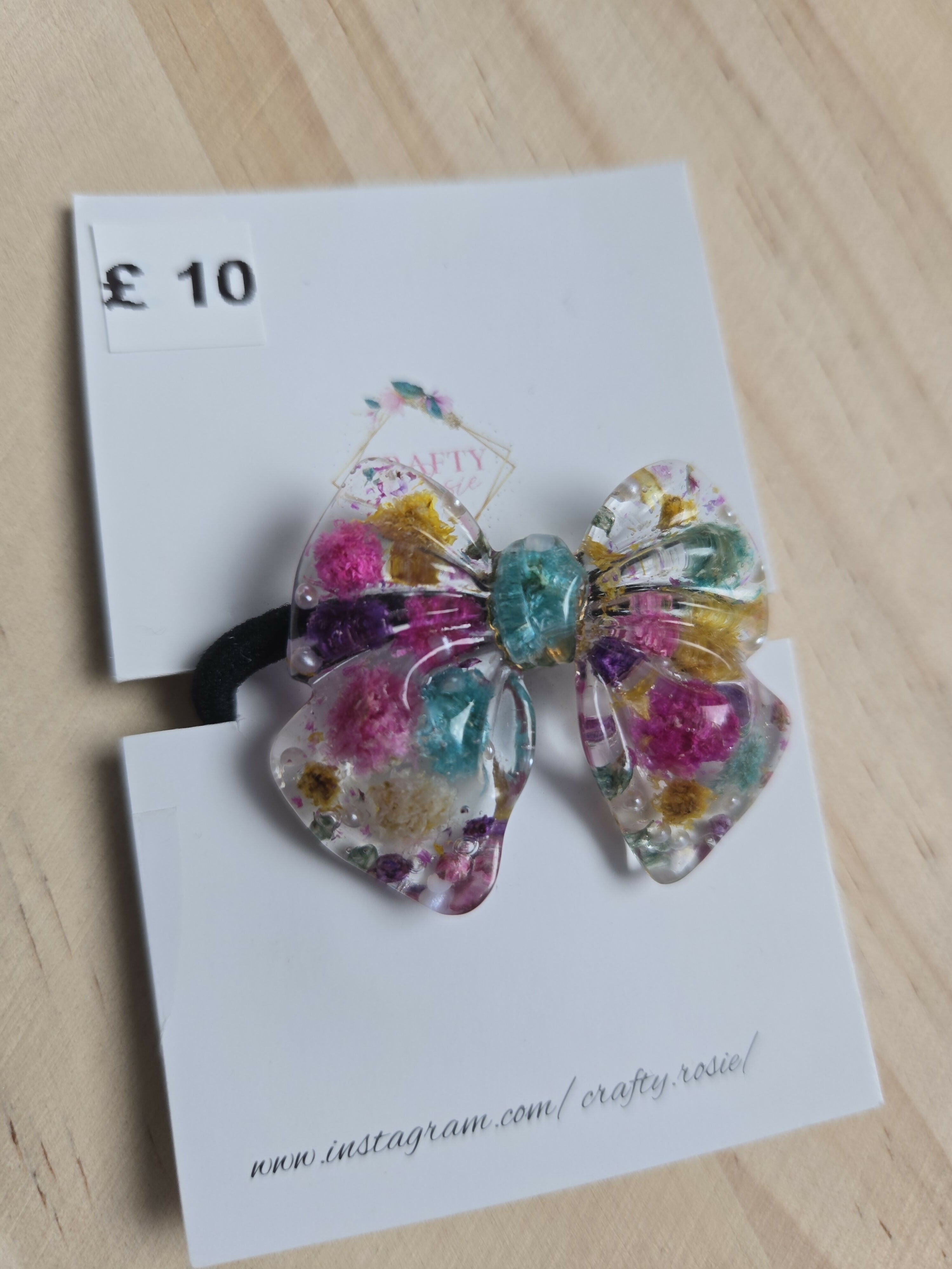 Real Dried Gypsophila Flowers & Pearls Bow Hairband