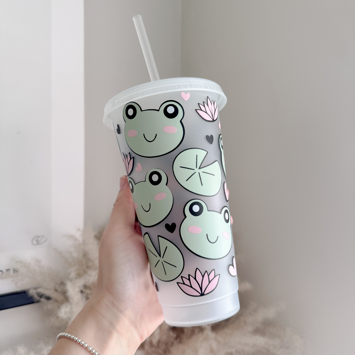 Cute Frog 24oz Cold Cup