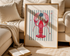 Disco Lobster A4 Hand Illustrated Poster