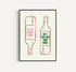 Not Drunk, Drunk Wine Print