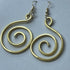 Gold Spiral Wire Hammered Earrings