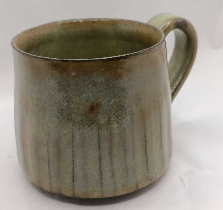 Brown Wheel Thrown Mug