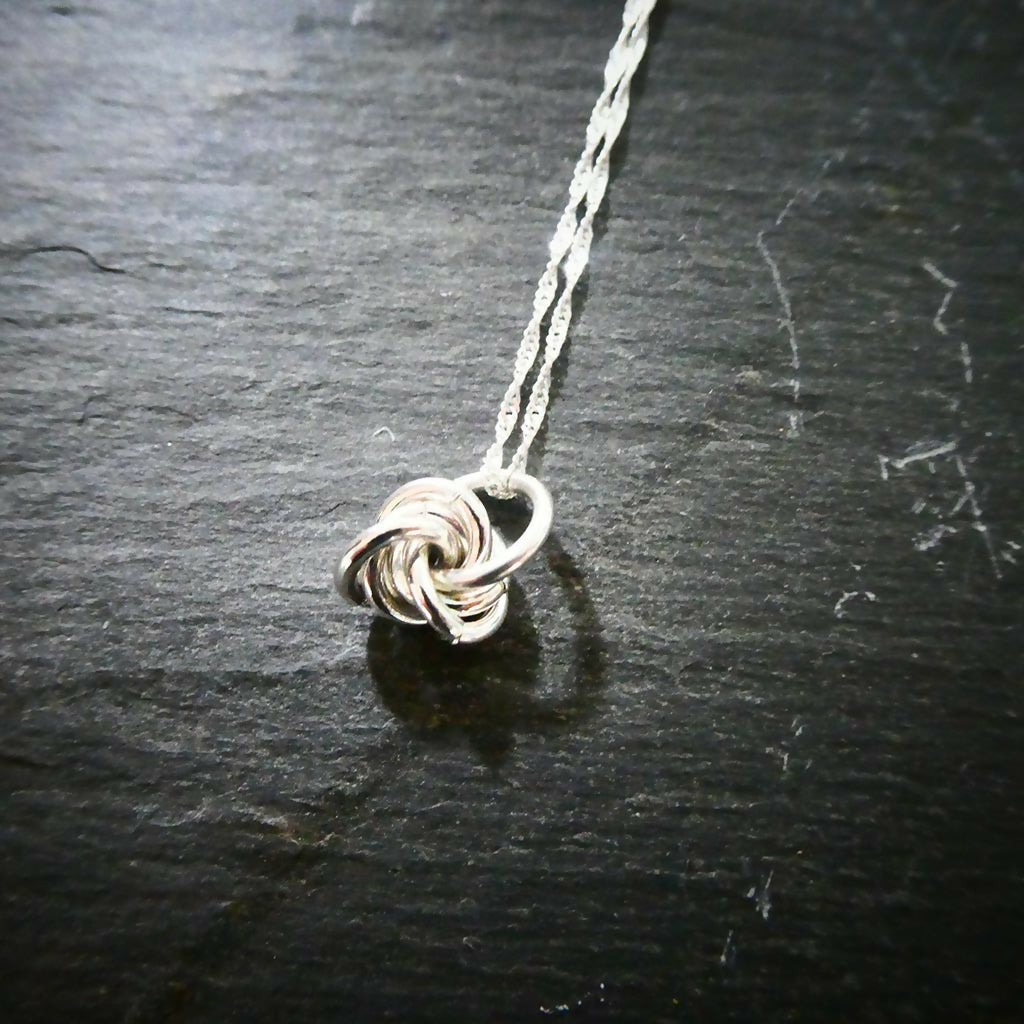 Sterling Silver Small Rose Pendant