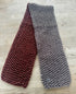 MID-LENGTH COSY CHUNKY 2-COLOUR SCARF - MAHOGANY & FAWN