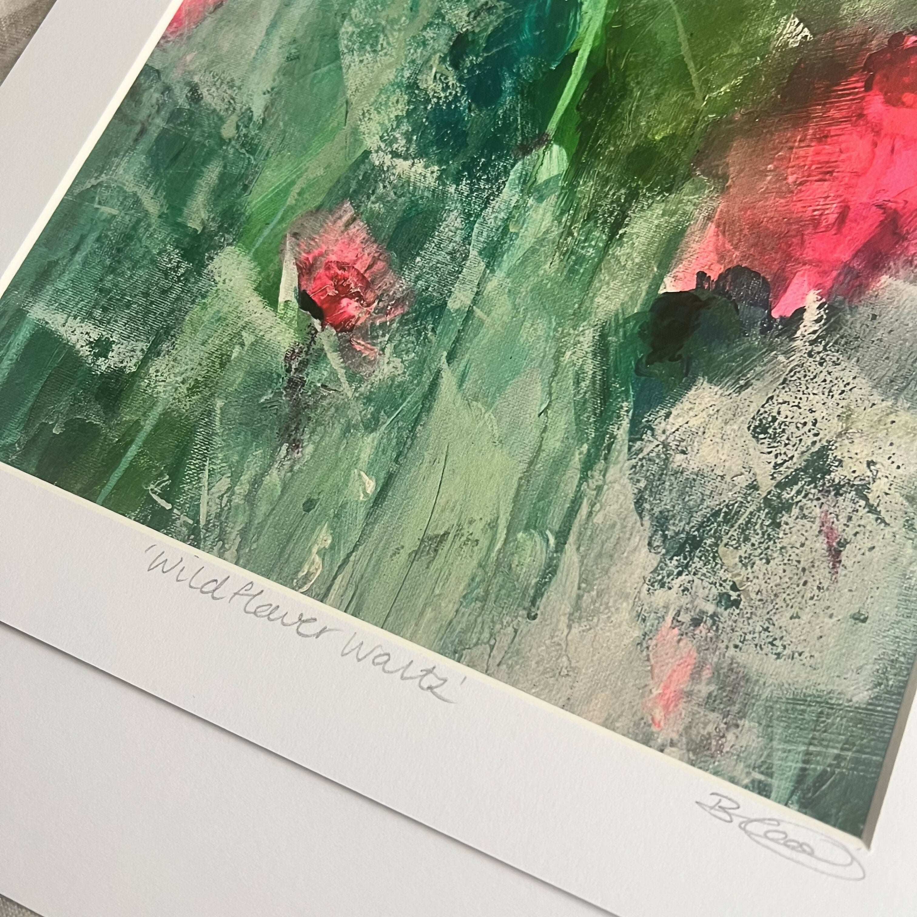 Abstract Floral Giclee Print - Wildflower Waltz