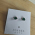 Seaglass Stud Earrings Green