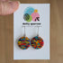 Orange Purple Turquoise Yellow Abstract Circle Dangle Handmade Polymer Clay Earrings