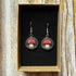 Hand Embroidered Mushroom Earrings