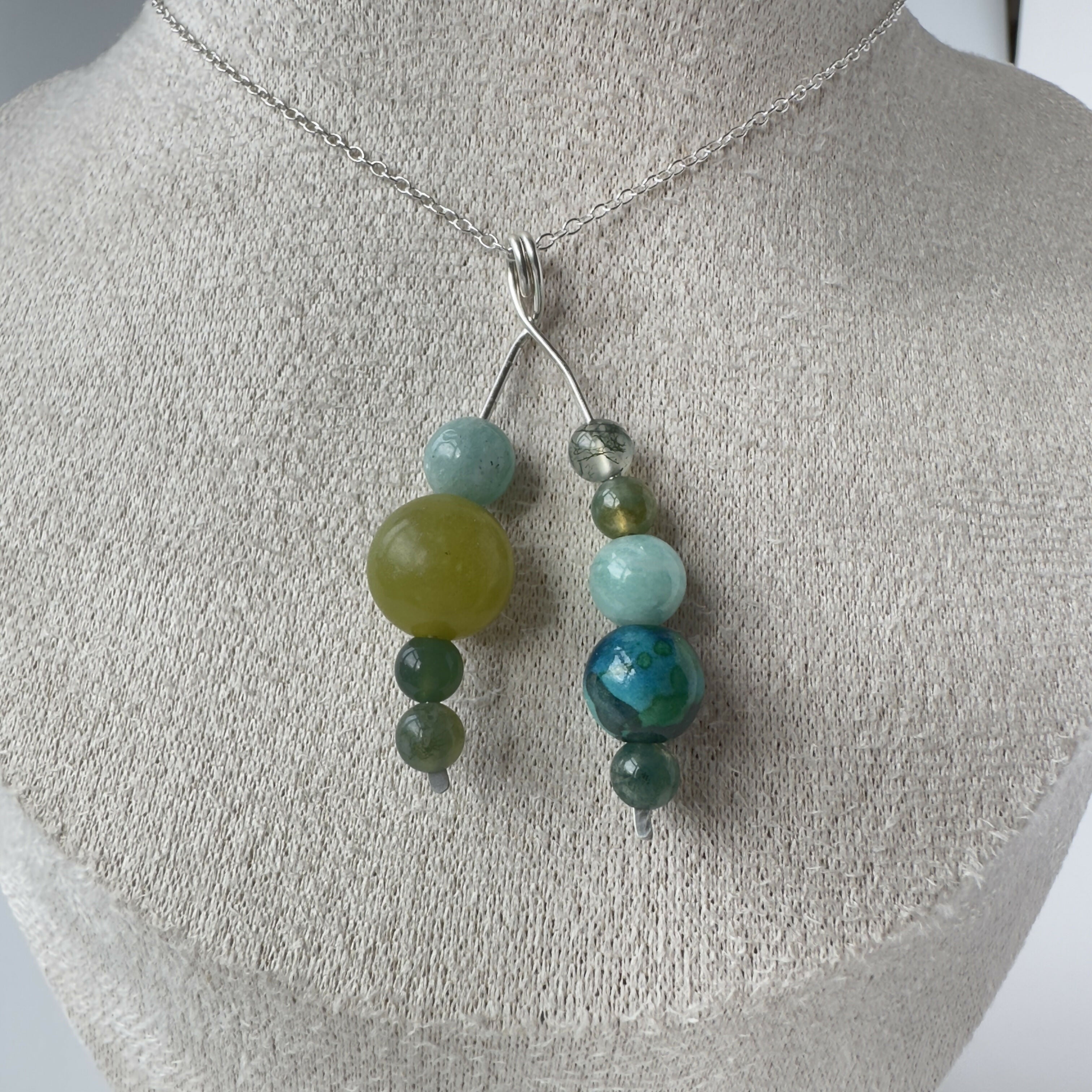 TRUST PENDANT | STERLING SILVER & STONE PENDANT FOR CONNECTION