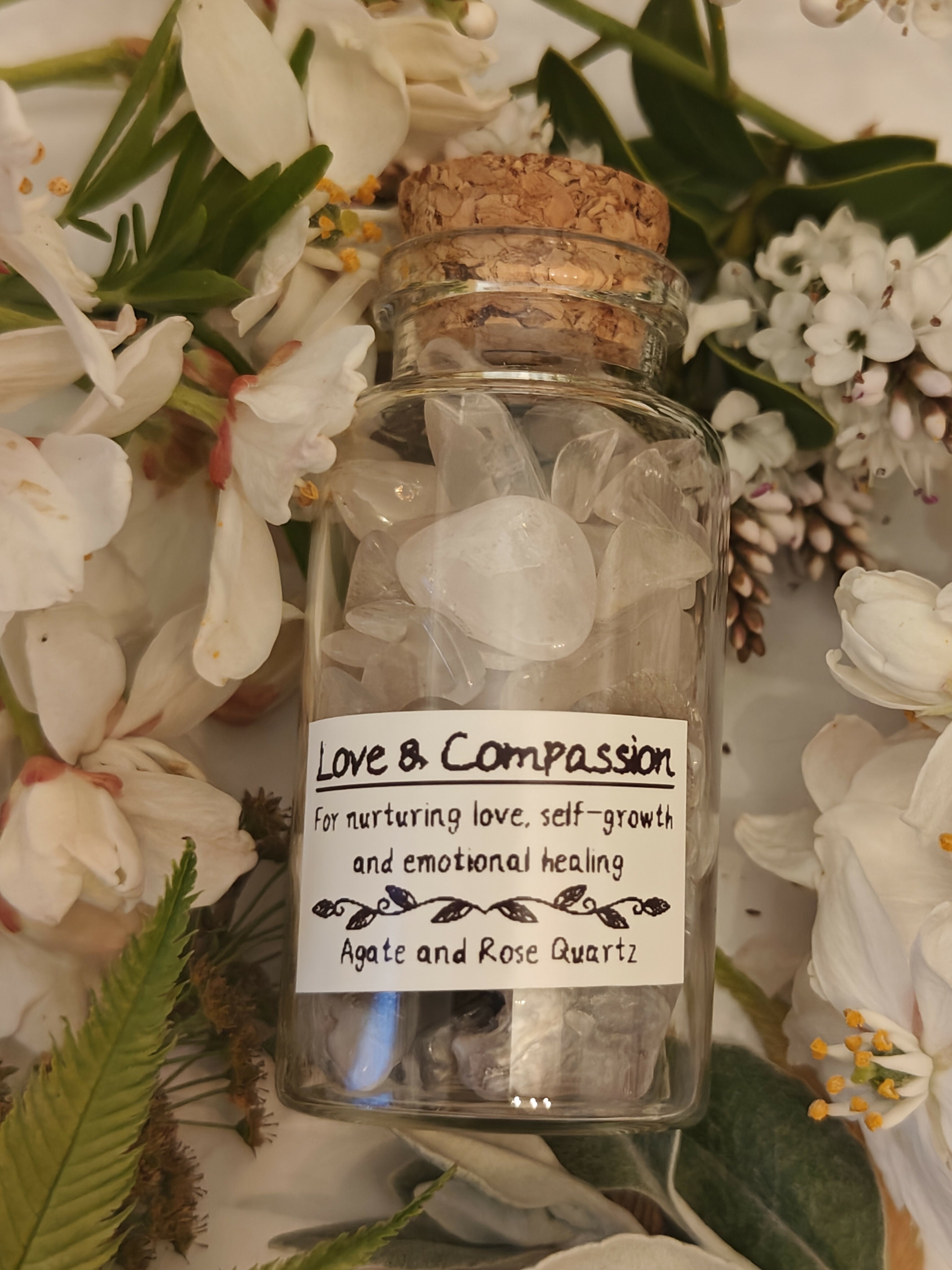 Love and Compassion Crystal Intention Jar