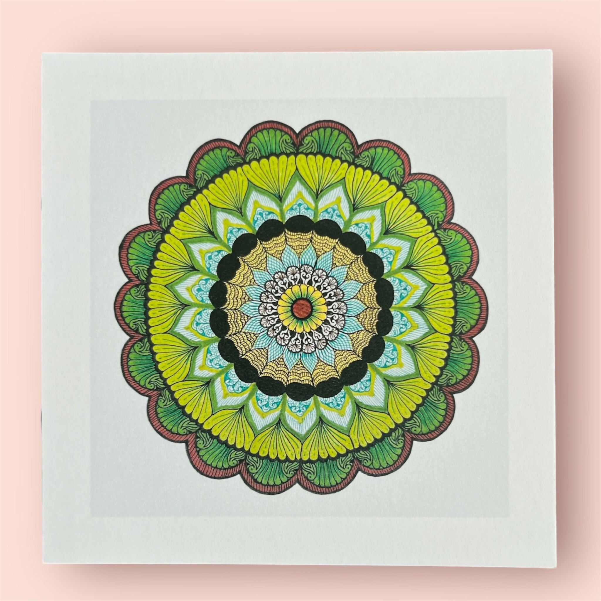 Green Mandala Small Print