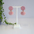 Pink Pom-Pom Dangle Earrings - Handmade Polymer Clay - Polly Plant