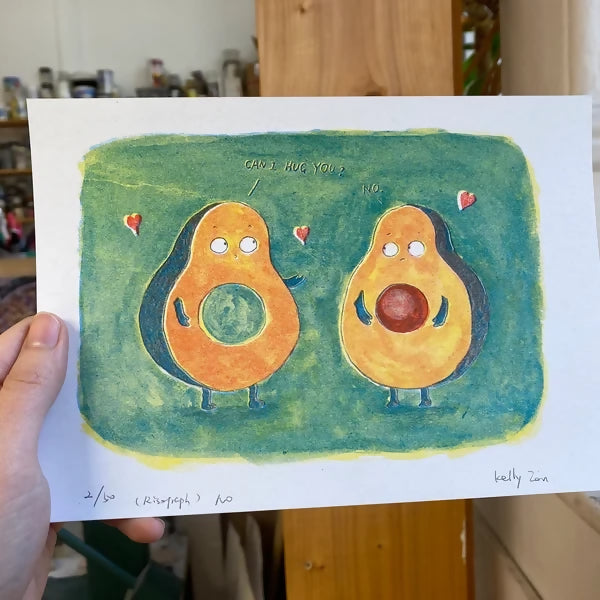 Can I Hug You Riso Print