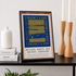 Leeds Utd Art Print RIOT LYRICS Design in Blue