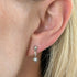 Tiny Silver Star Earrings with Cubic Zirconia Centre on Silver Plated Stud