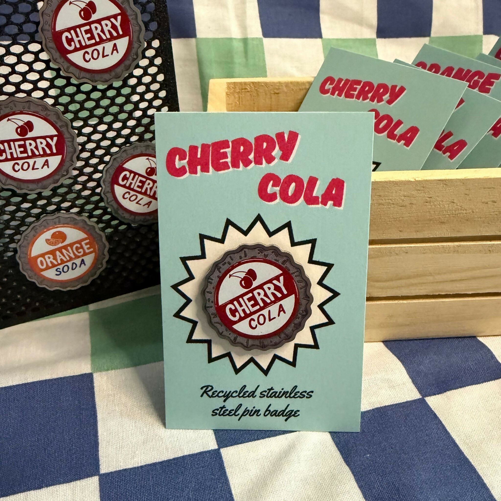 Cherry Cola Eco-Metal Pin Badge