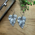 Antique Silver-Plated Ivy Leaf Earrings