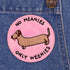 No Meanies Only Weenies Plush Velvet Iron-On Patch