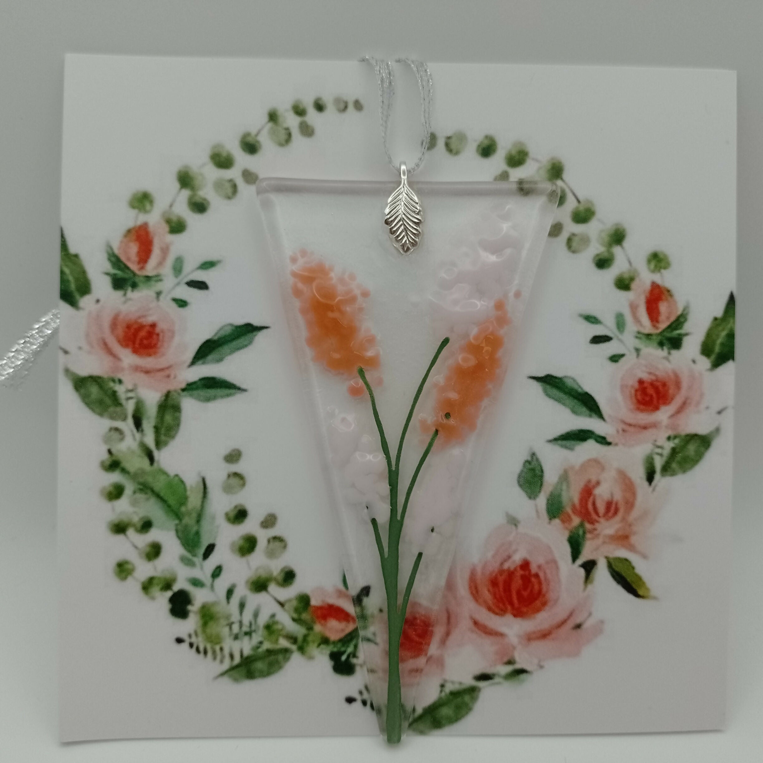 Fused Glass Flower Card