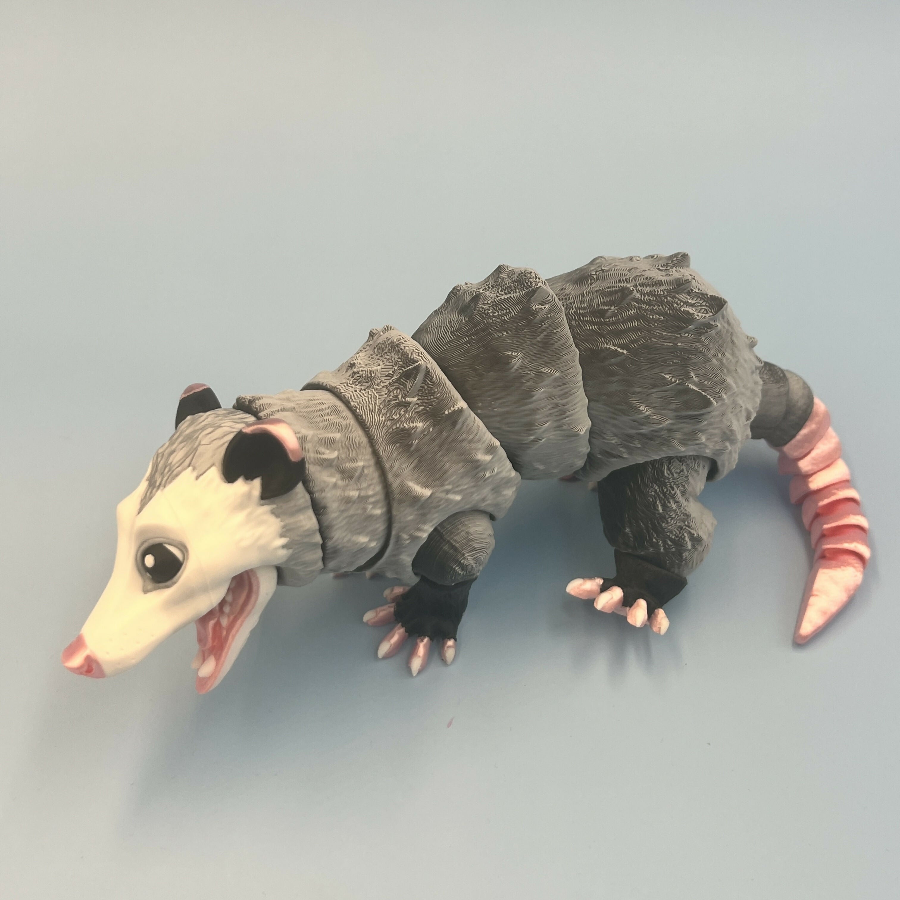 3D Printed LARGE: Articulated Sensory Fidget Animals friends Opossum 28cm