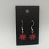 Red Enamel Flower Earrings