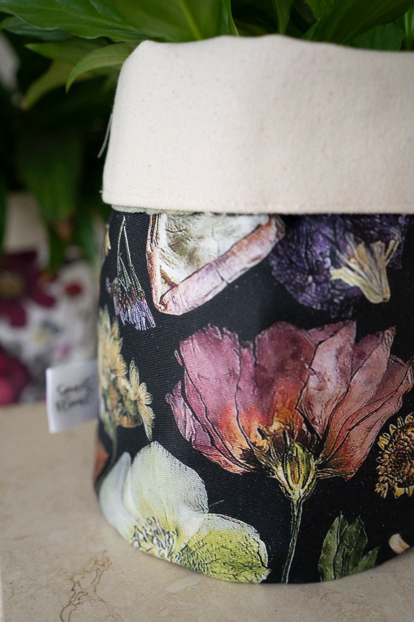 Black Multicoloured Pot Bag - Large