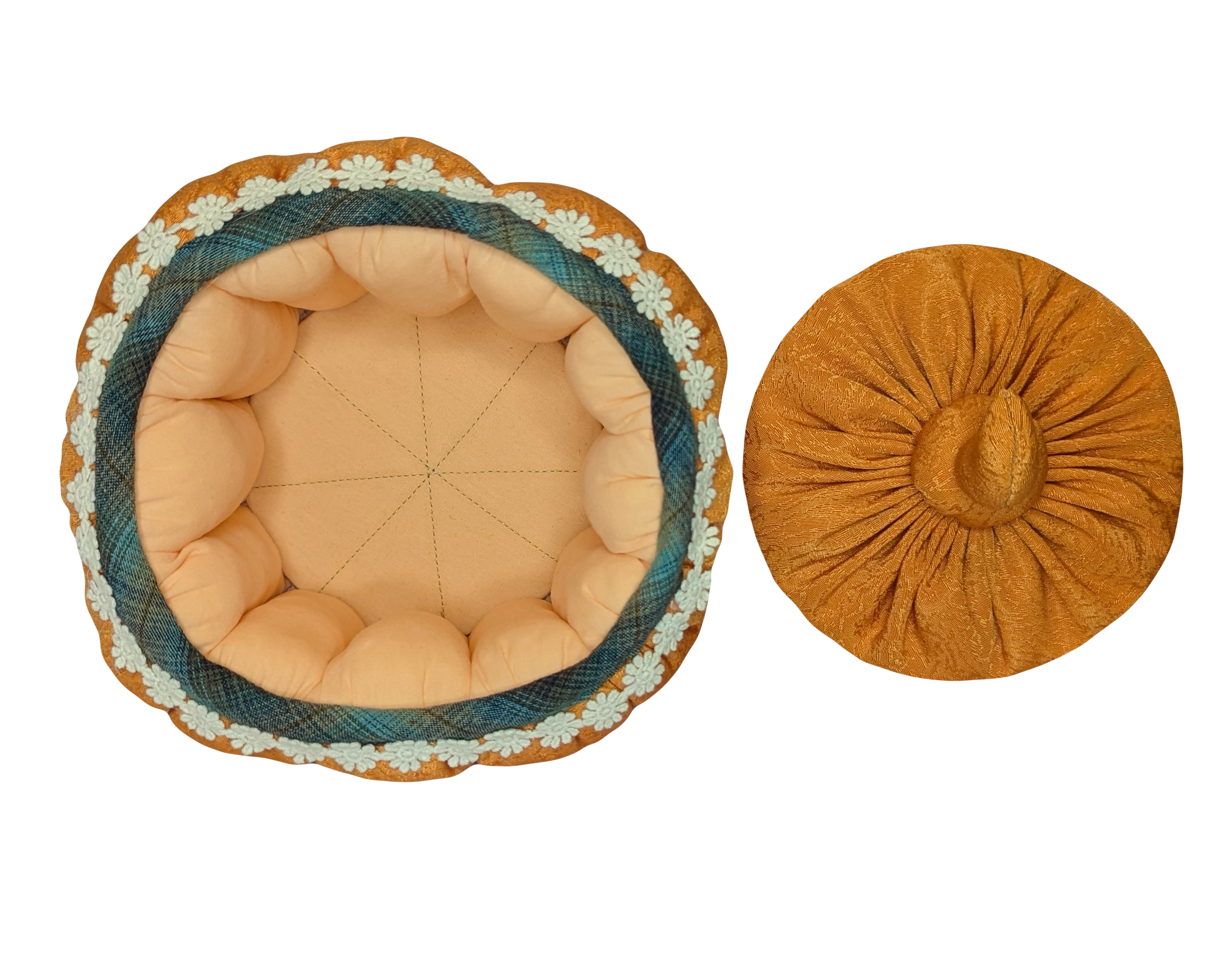 Handmade Pumpkin-Shaped Storage Container