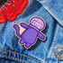Wooden Pin Badge - Space Cat