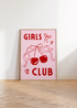 GIRLS CLUB BOW WALL ART PRINT