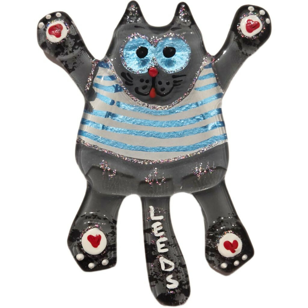 Marshmallow Glass Cat Magnet Assorted | Leeds Souvenir