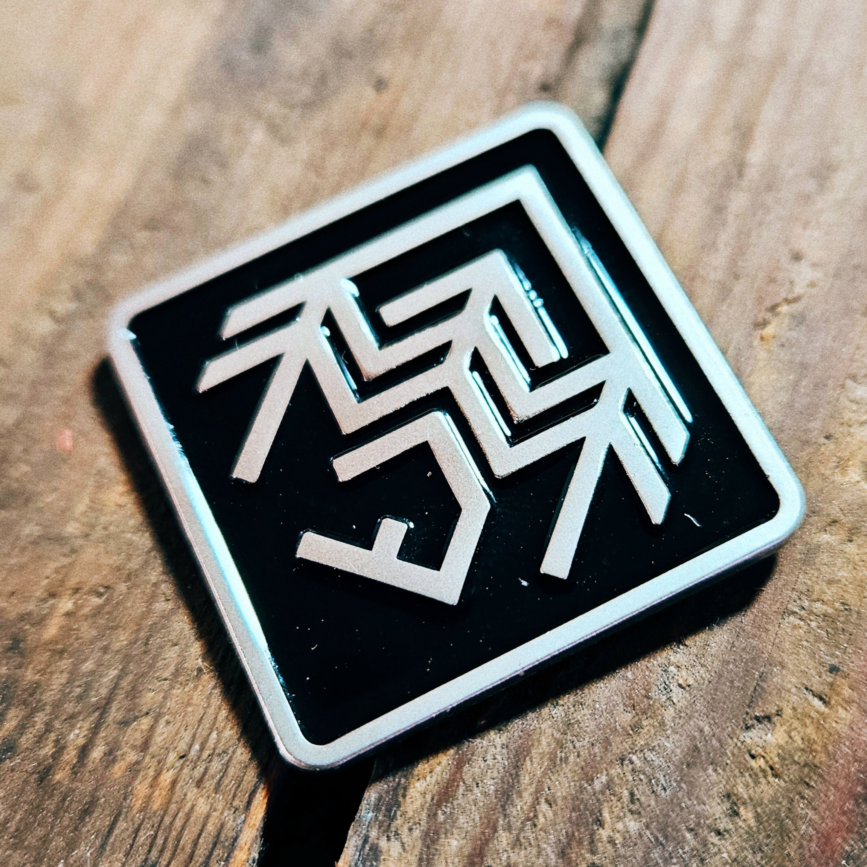 Geometric Cabin, Pin Badge
