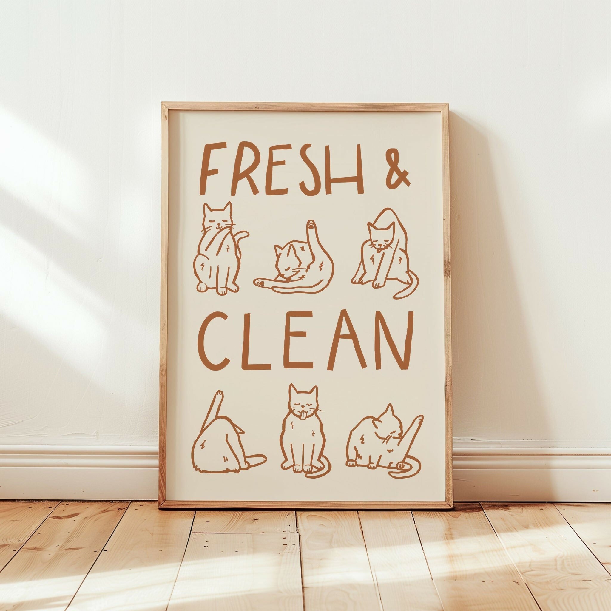 Fresh and Clean Cat Print