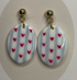 Polymer Clay Earrings With Gold Plated Fastenings