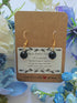 Black Agate Earrings on Gold Coloured Sterling Silver Plated Hooks