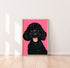 Poodle Black Dog Art Print