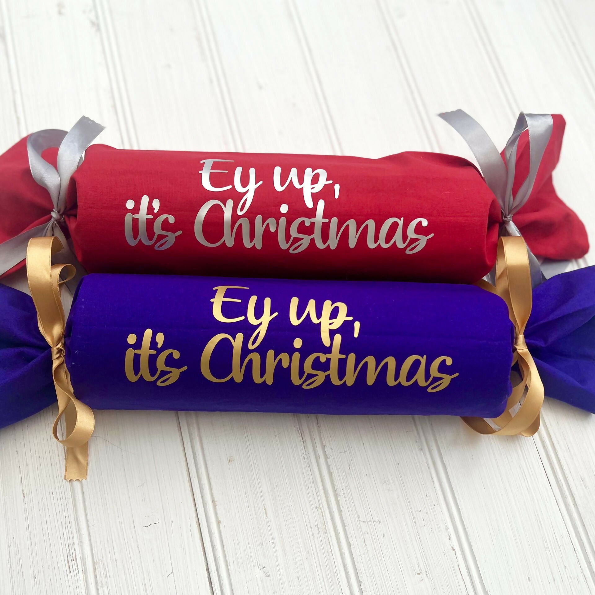 Handmade Giant Reusable Fabric Christmas Cracker- Red