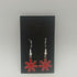 Red Flower Enamel Earrings