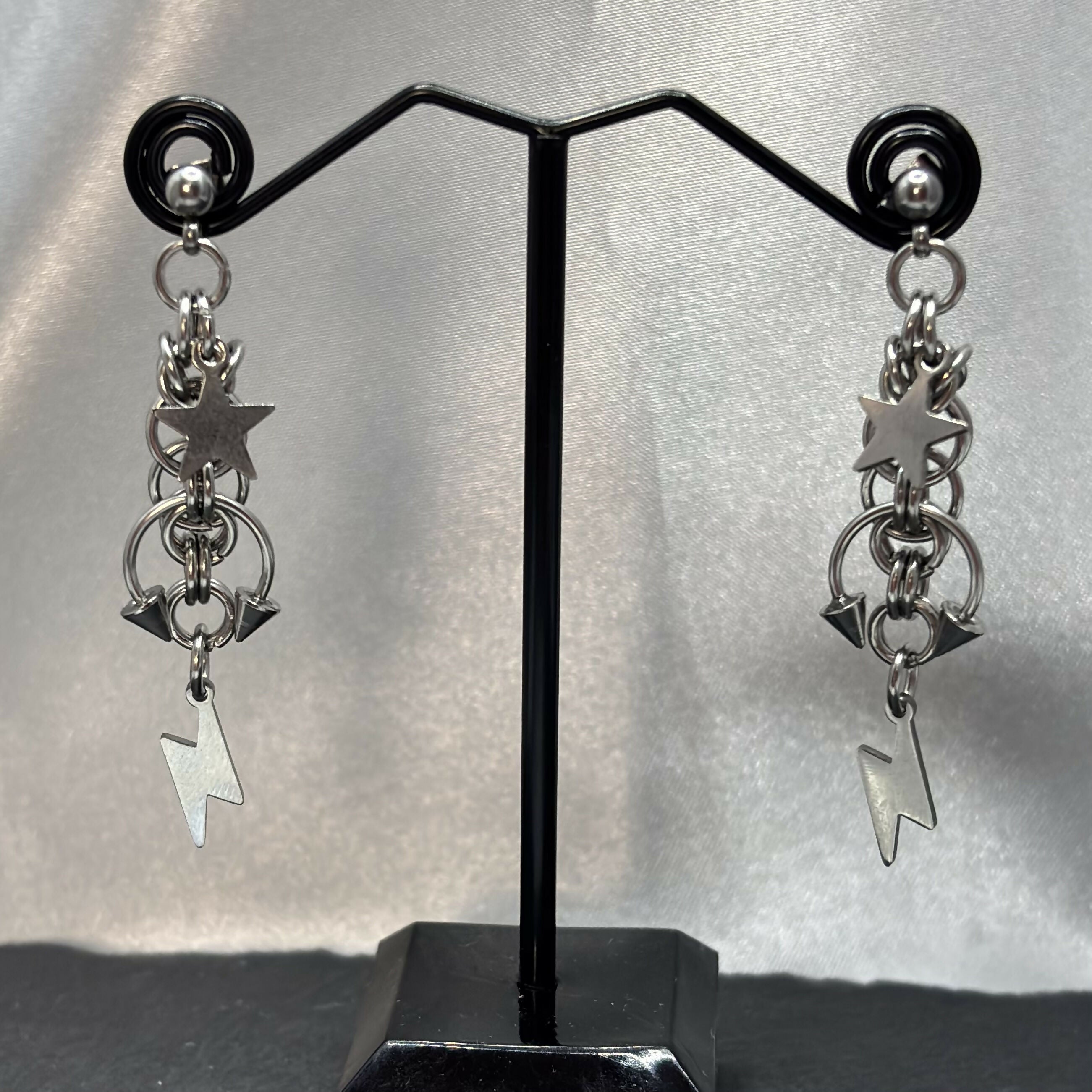 Lightning Chainmail Earrings