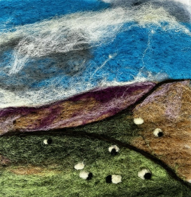 Miniature Dales Landscapes made from Yorkshire Wool with Sheep