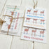 Set of 6 Christmas Seed Gift Tags - 'Friendly Reindeer' design