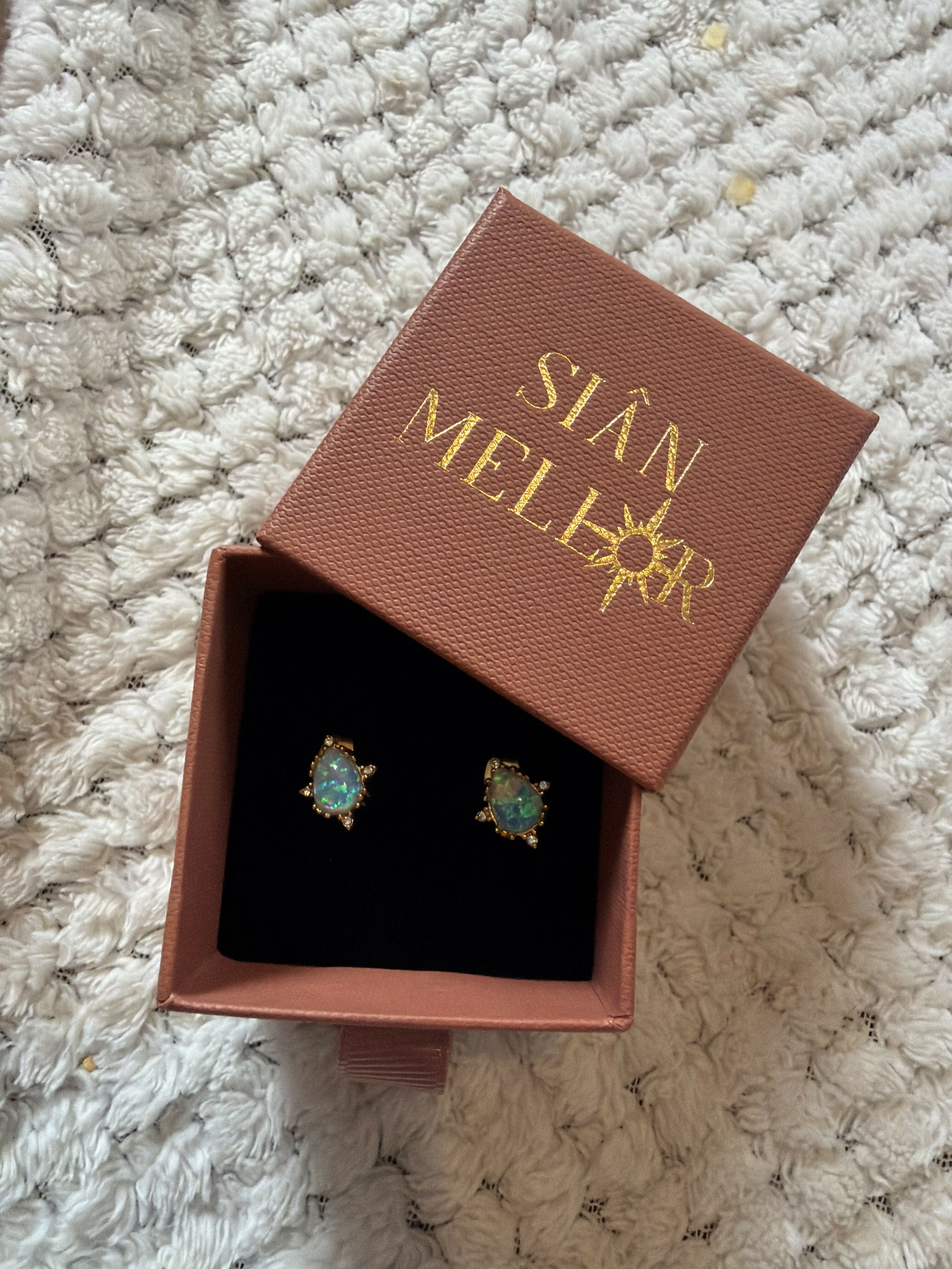 Moon Light Teardrop Studs