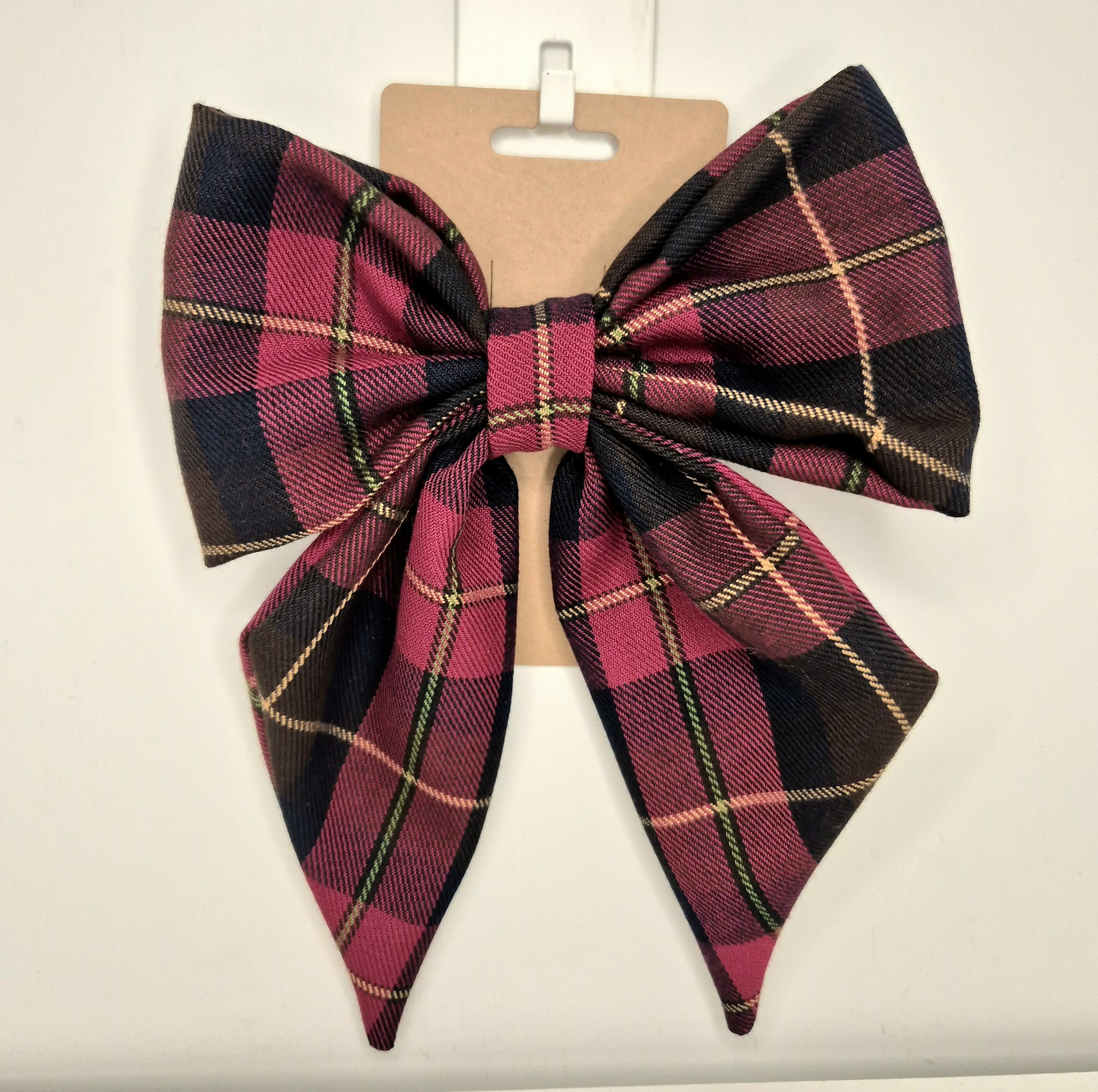 Tartan Bow Hair Clip