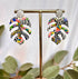 Funky Pattern Collection - Monstera Leaf Polymer Clay Earrings