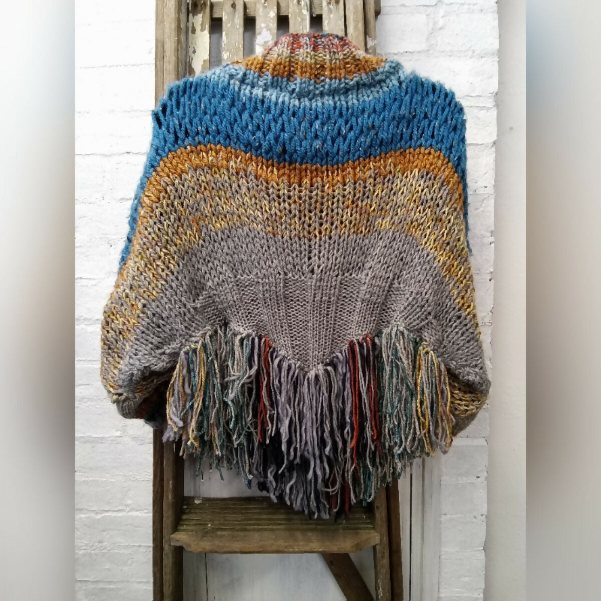 BEAU HAND KNITTED PONCHO JUMPER