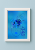 Be kind to your mind | A4 Positive Affirmation Blue Flowers Artwork