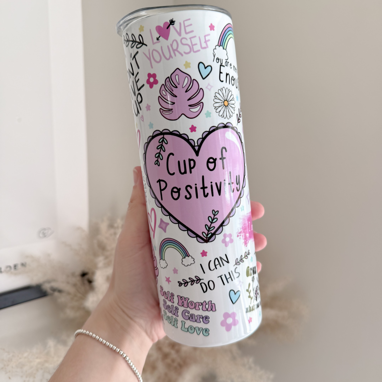 Cup of Positivity 20oz Stainless Steel Tumbler