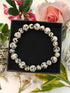 Dalmatian Jasper Crystal Bead Bracelet